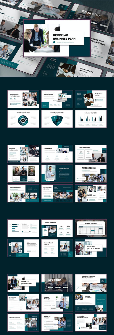 时尚高端专业的商业商务质感powerpoint幻灯片演示模板（pptx）