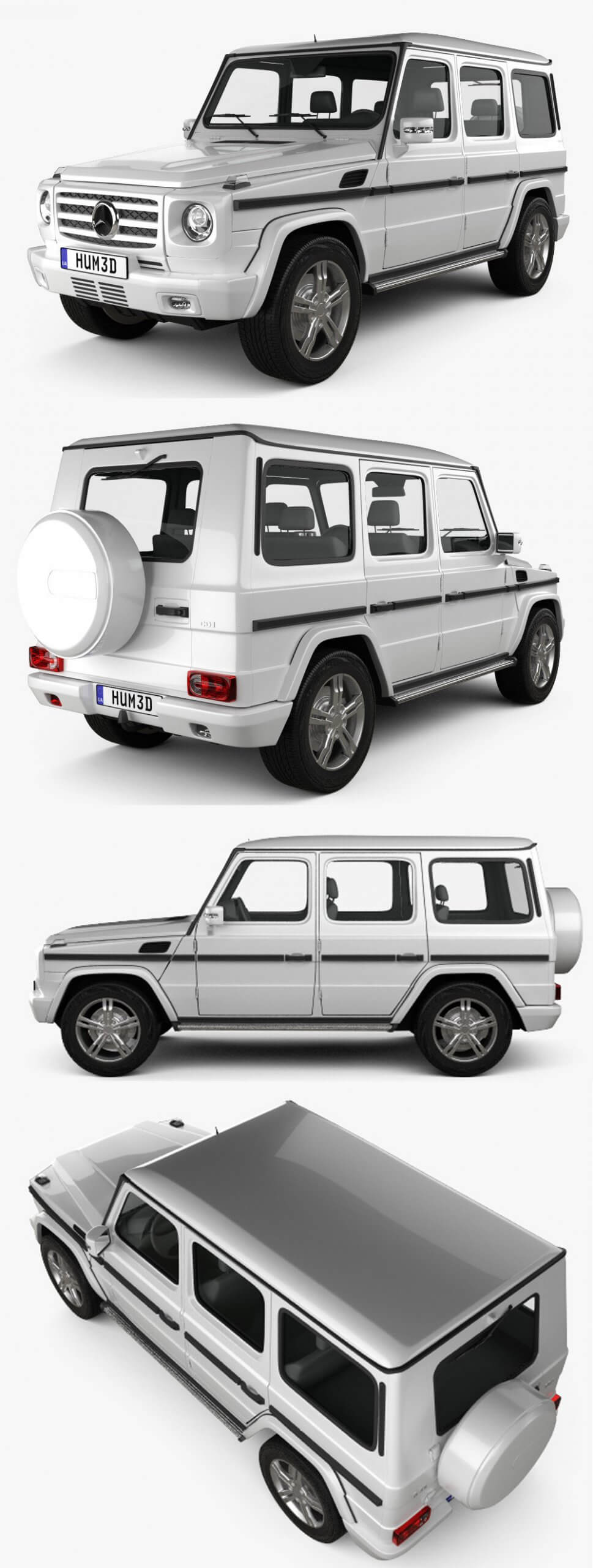 2011奔驰Mercedes Benz G class SUV汽车3D模型（OBJ,FBX,MAX,C4D,LWO）