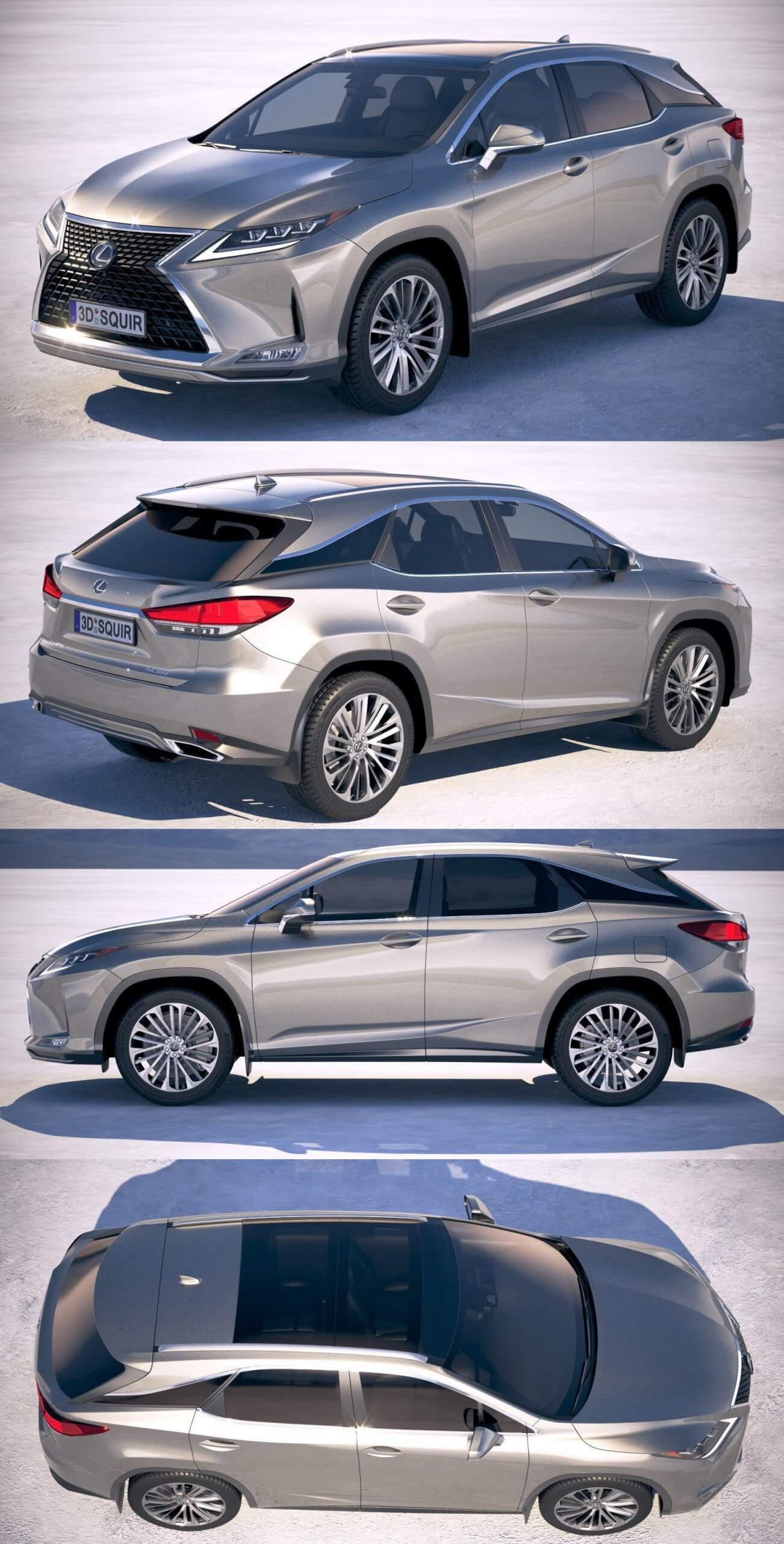 2020雷克萨斯Lexus RX SUV汽车3D模型（OBJ,FBX,MAX）