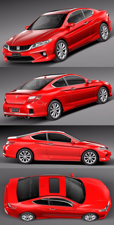 2013本田雅阁Honda accord coupe汽车3D模型（OBJ,FBX,MAX）