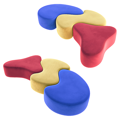 Comodo Mosaic儿童拼接沙发凳3D模型（OBJ,FBX,MAX）