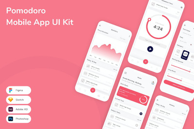 数据管理移动应用 APP UI KIT (FIG,PSD,SKETCH,XD)
