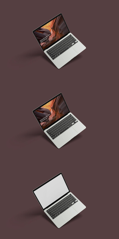 MacBook Pro苹果笔记本电脑样机模板 (PSD)