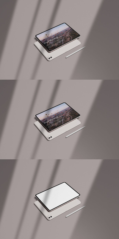 iPad平板电脑样机模板 (PSD)