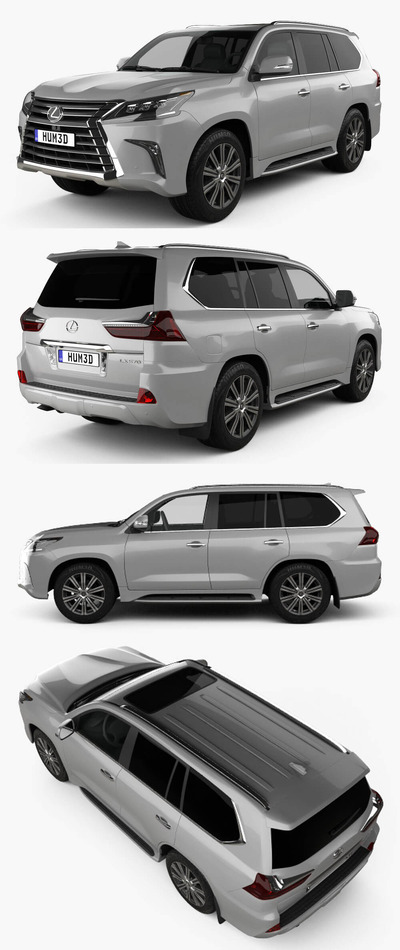 2017雷克萨斯Lexus LX570 SUV汽车3D模型（OBJ,FBX,MAX,C4D,LWO）