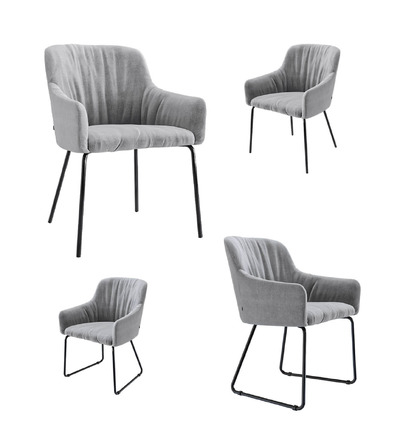 2款Artu Marco系列带褶皱效果的的布艺扶手椅3D模型（OBJ,FBX,MAX）