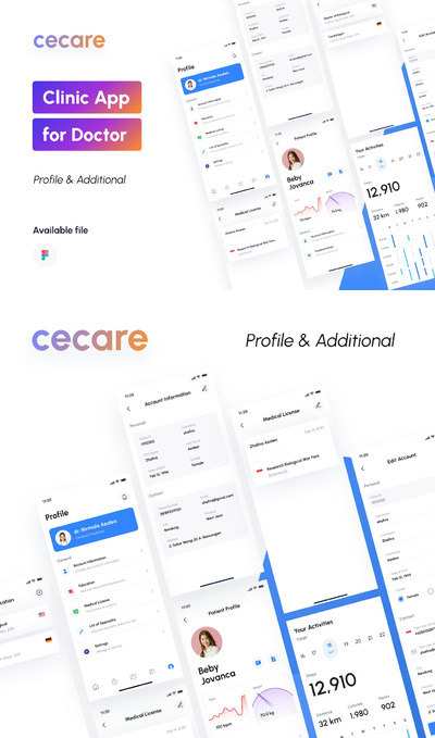 诊所应用程序简介和其他APP UI KIT (FIG)