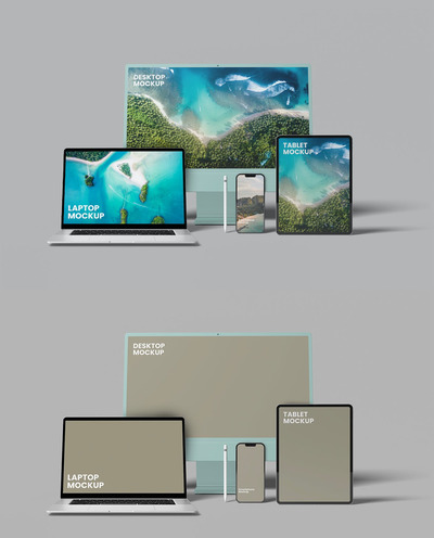 苹果电子设备屏幕样机 (PSD)