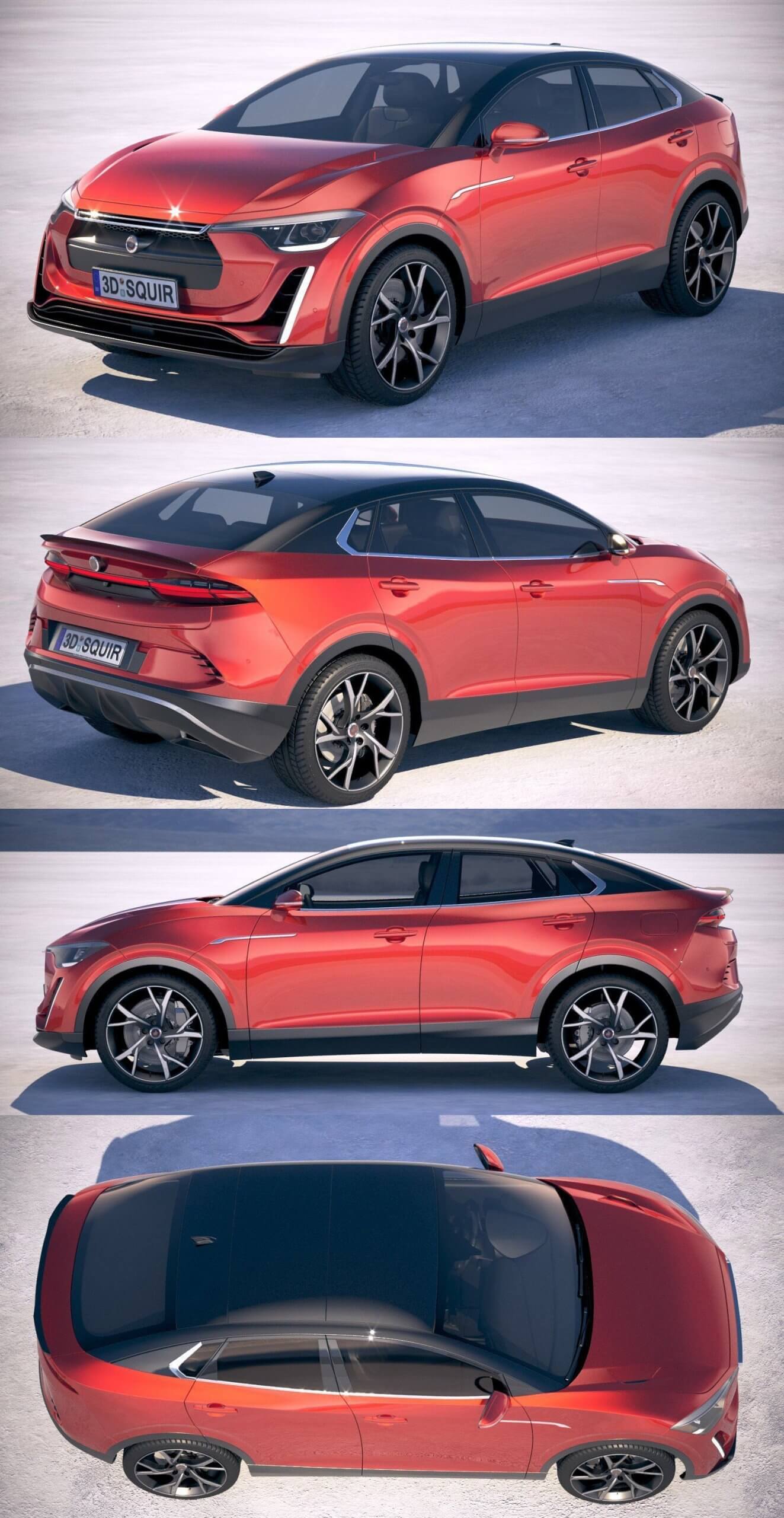 2020通用Generic Sav汽车3D模型（OBJ,FBX,MAX,C4D,LWO）