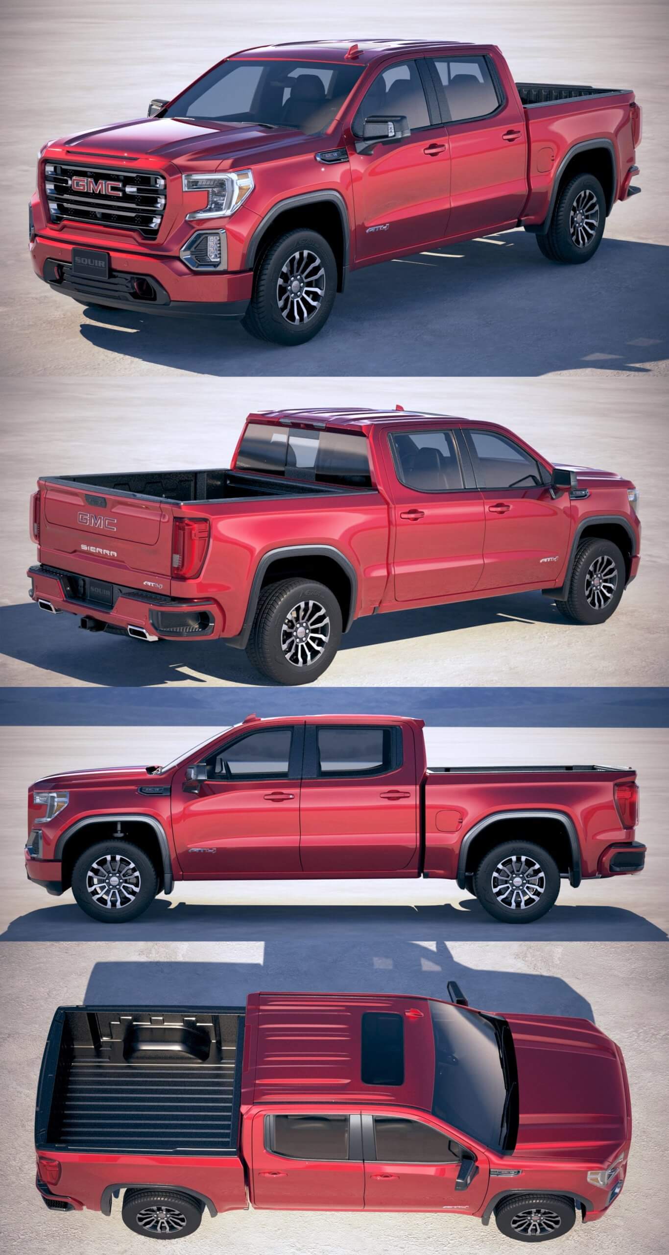2020 GMC Sierra AT4皮卡车3D模型（OBJ,FBX,MAX,C4D,LWO）