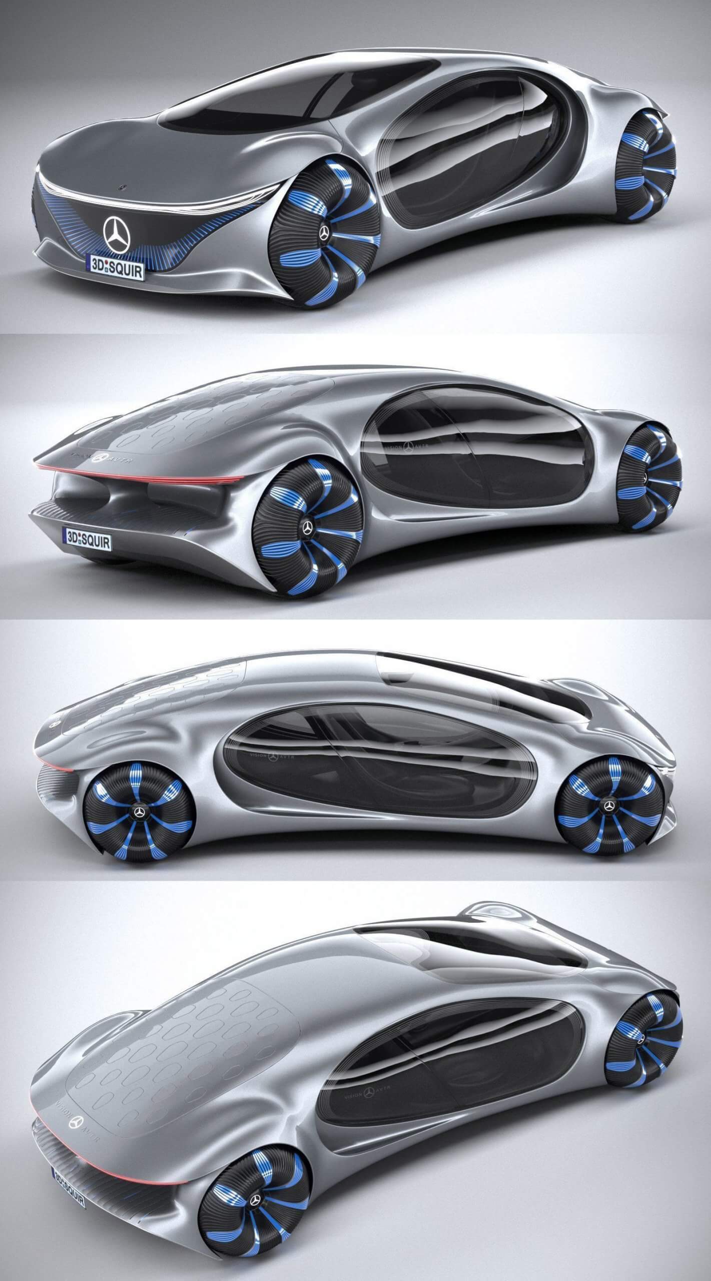 Mercedes Benz Vision Avtr Concept 2020奔驰阿凡达概念车3D模型（OBJ,FBX,MAX,C4D,LWO）