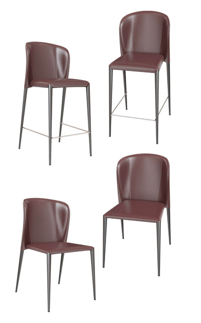 Top concept Albert系列皮革椅子和高脚吧椅3D模型（OBJ,FBX,MAX）