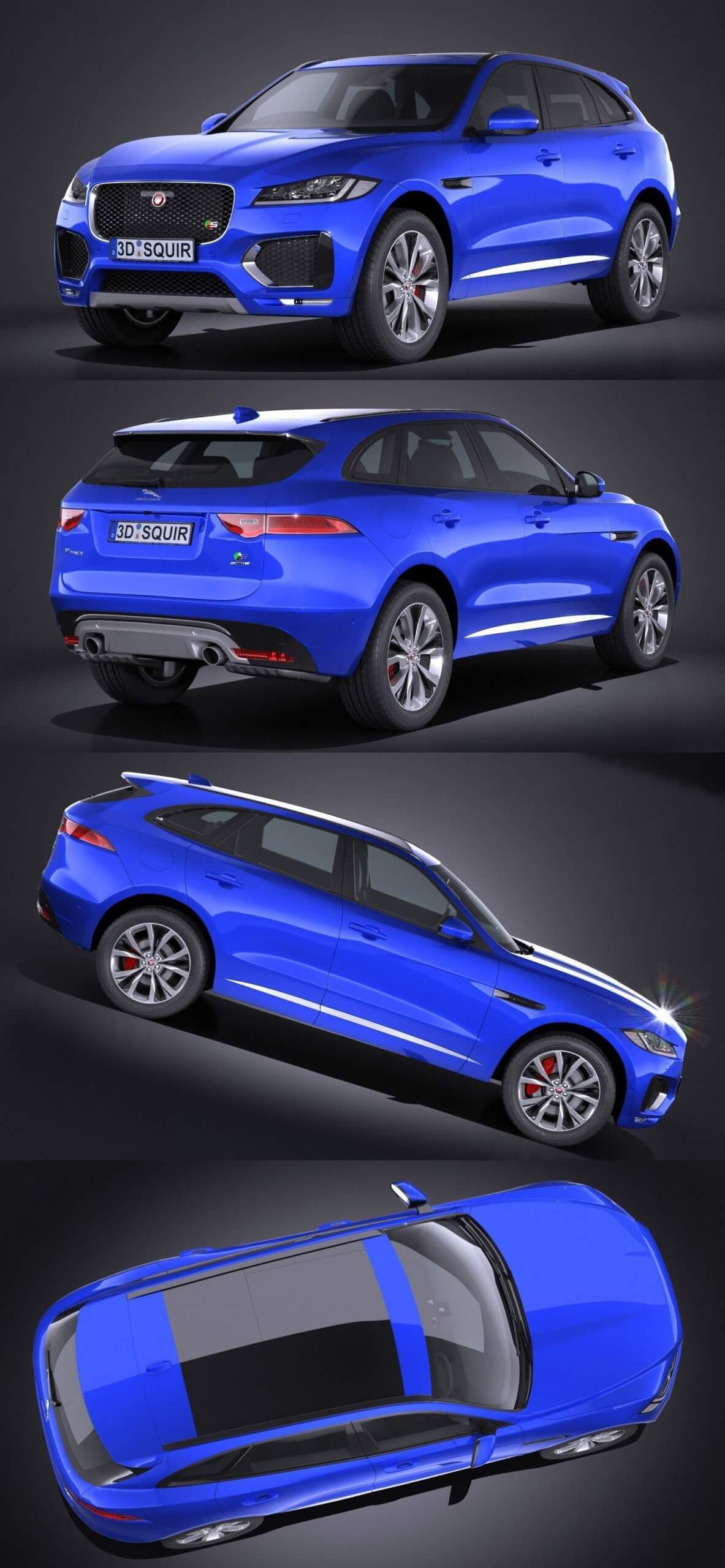 2017捷豹Jaguar F-Pace S SUV汽车3D模型（OBJ,FBX,MAX,C4D,LWO）
