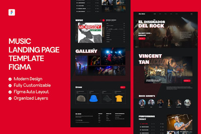 音乐登录页模板图APP UI KIT (FIG)