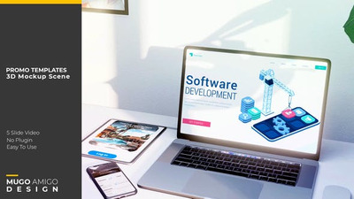 3D设备样机场景演示视频模板 (aep)