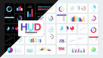 HUD仪表板信息图表视频模板 (aep)