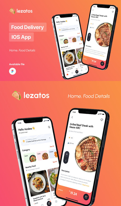 食品配送 APP UI KIT (FIG)