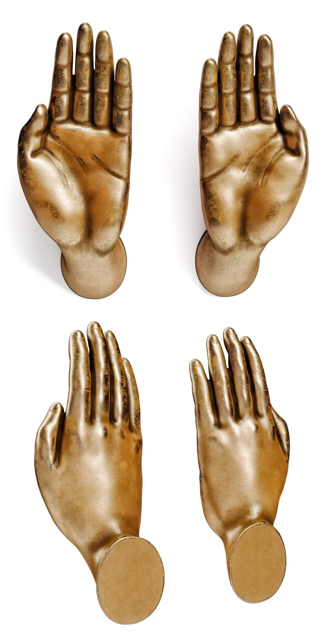 手形状的门把手3D模型（OBJ,MAX）