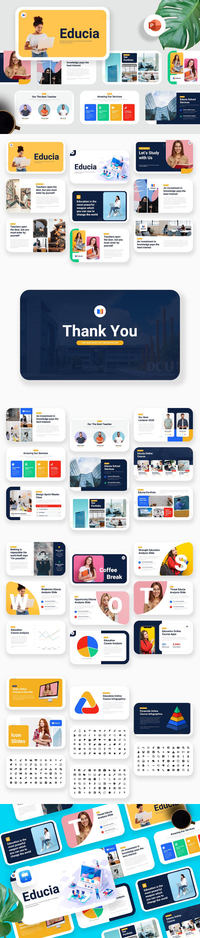 大学教育推广PowerPoint模板 (PPTX)