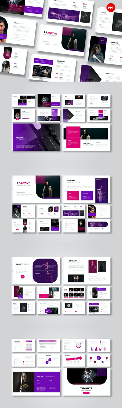 商业业务简单演示ppt模板 (PPTX,PPT)