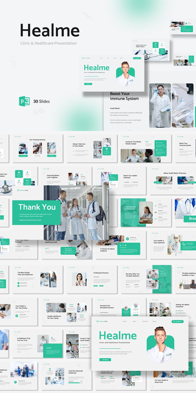 时尚高端清新专业的高品质医美医疗保健powerpoint幻灯片演示模板（pptx）