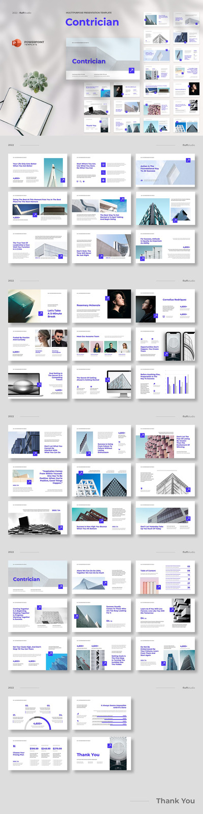 清新时尚简约多用途的高品质powerpoint幻灯片演示模板（pptx）