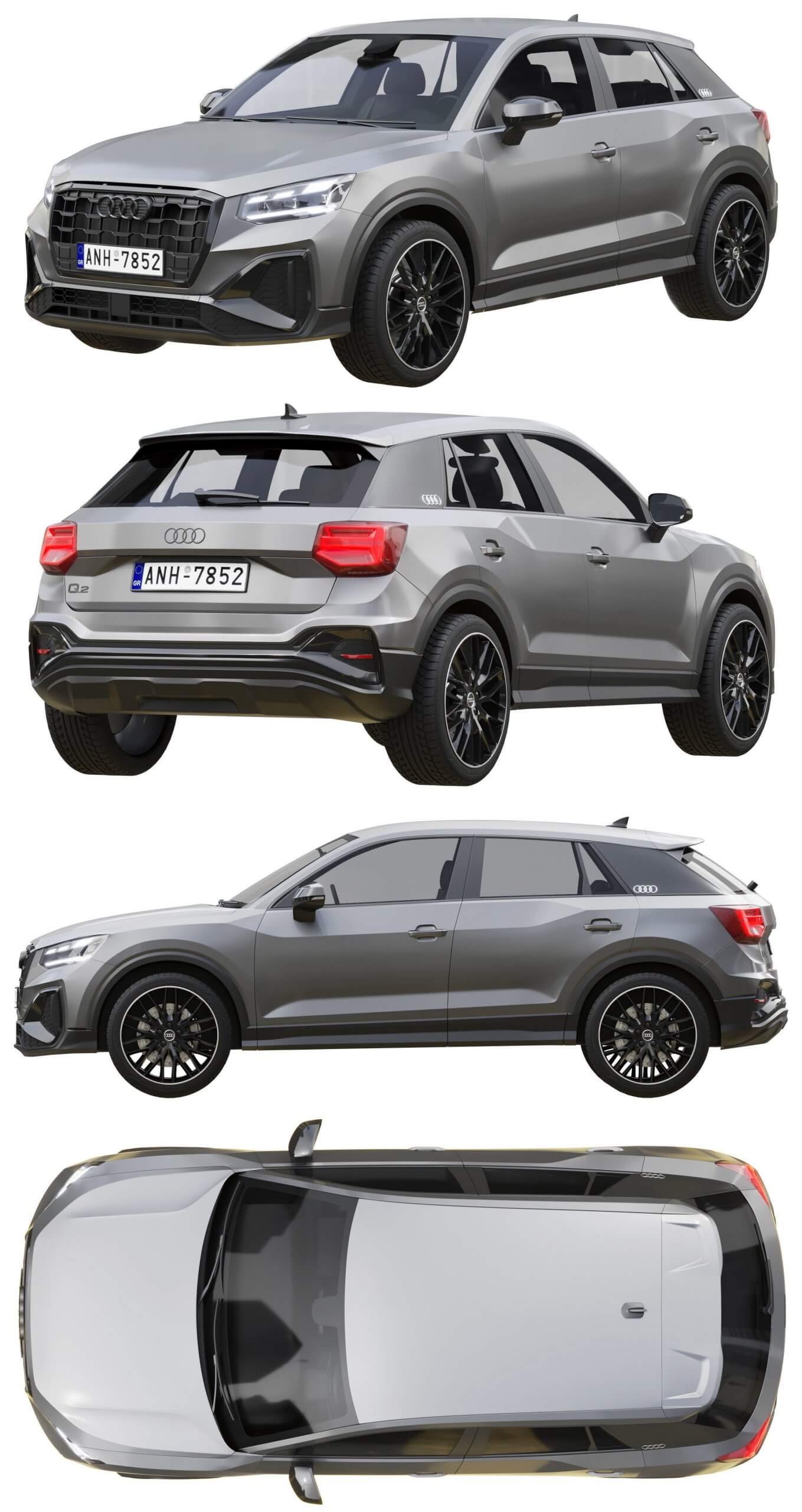 2021奥迪Audi Q2汽车3D模型（OBJ,FBX,MAX）