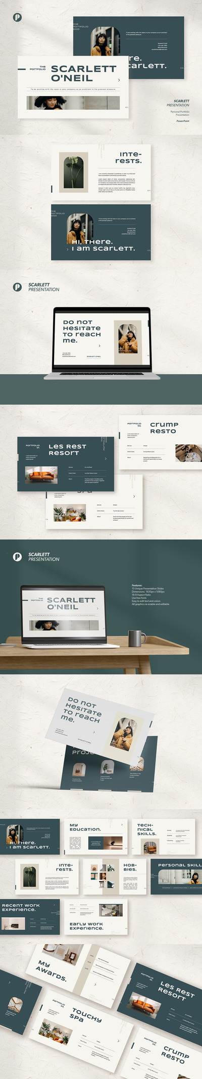 时尚高端清新简约优雅多用途的powerpoint幻灯片演示模板（pptx）