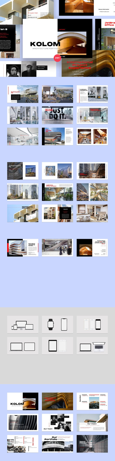 建筑作品展示ppt模板 (PPT,PPTX)