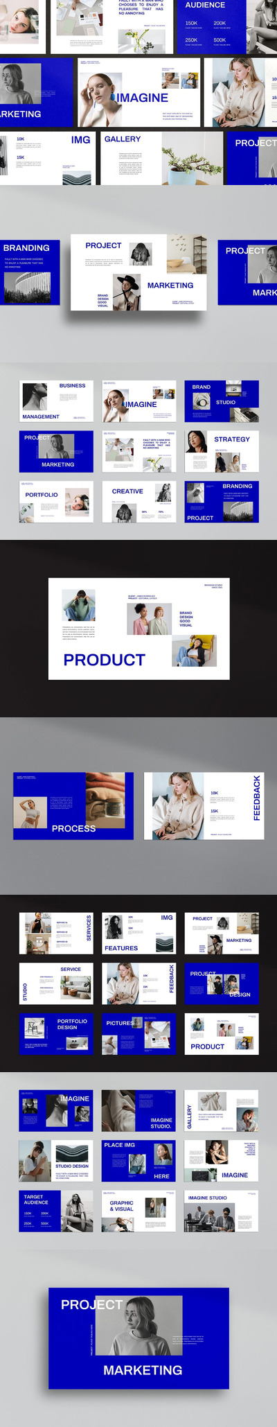 简约蓝白风格品牌演示ppt素材 (PPT,PPTX)