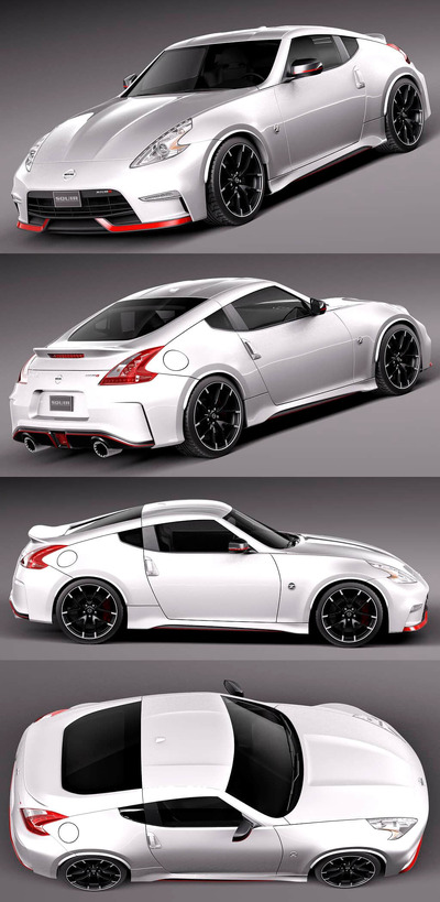 2015日产Nissan 370Z Nismo跑车3D模型（OBJ,FBX,MAX,BLEND,C4D,LWO）