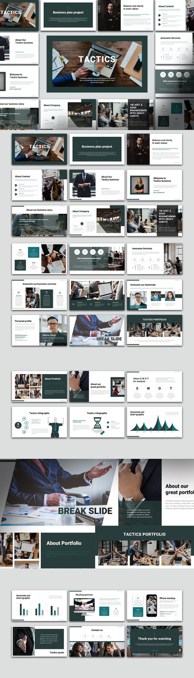 战略计划业务演示文稿PowerPoint模板 (PPT,PPTX)