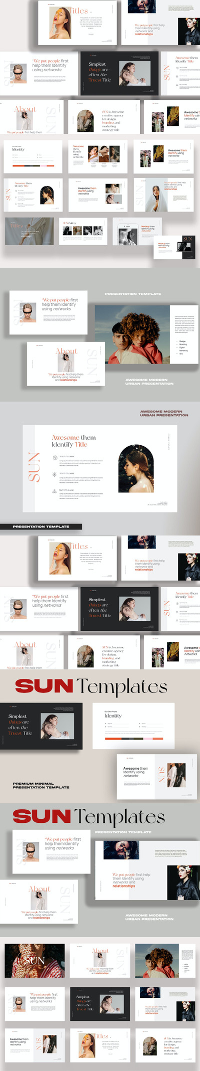 Lookbook摄影作品集ppt模板 (PPTX)