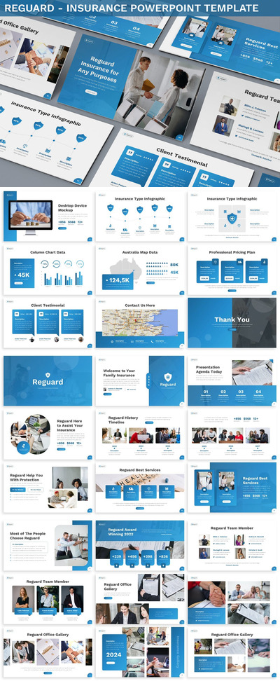 保险业务推广PowerPoint模板 (PPTX,PPT)