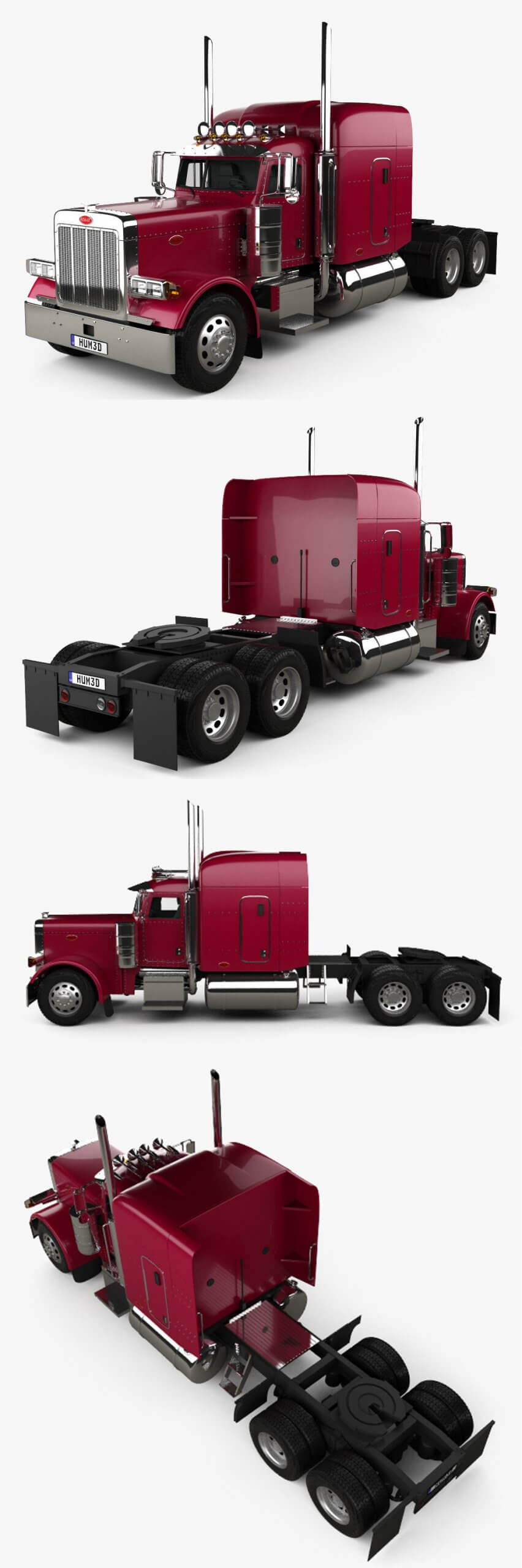 彼得比尔特Peterbilt 379卡车3D模型（OBJ,FBX,MAX,C4D,LWO）