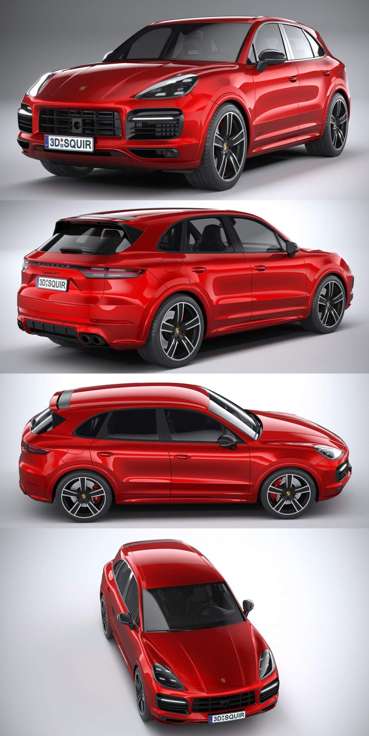 2020保时捷Porsche Cayenne GTS SUV汽车3D模型（OBJ,FBX,MAX）