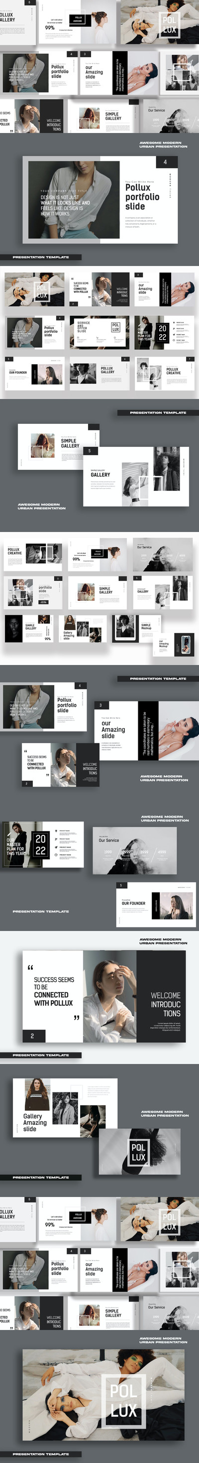 极简设计女性品牌ppt模板 (PPTX)