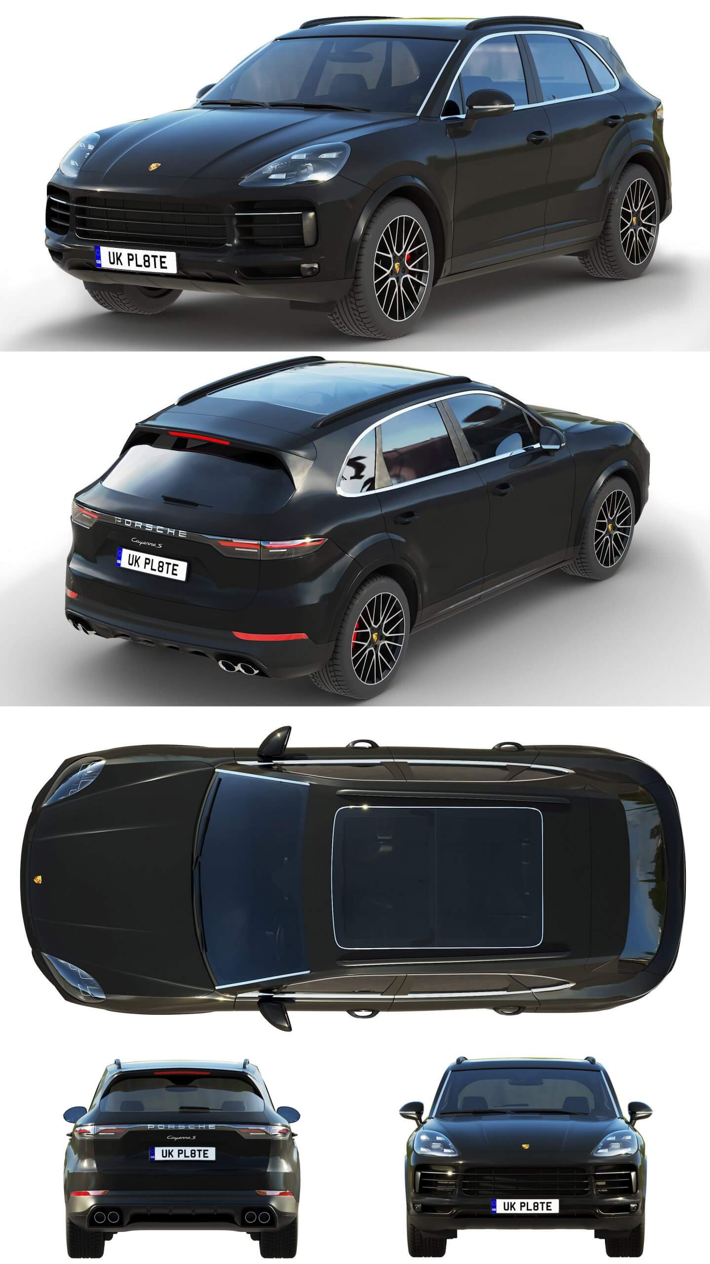 2019保时捷Porsche Cayenne S SUV汽车3D模型（FBX,MAX）