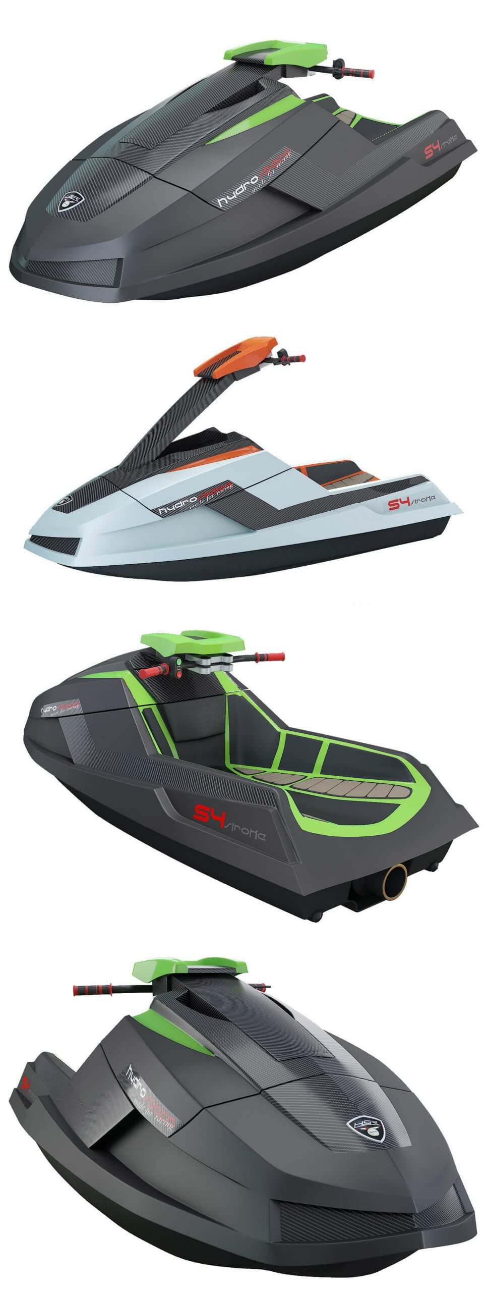 Hydrospace HSR Benelli S4摩托艇3D模型（OBJ,FBX,MAX）