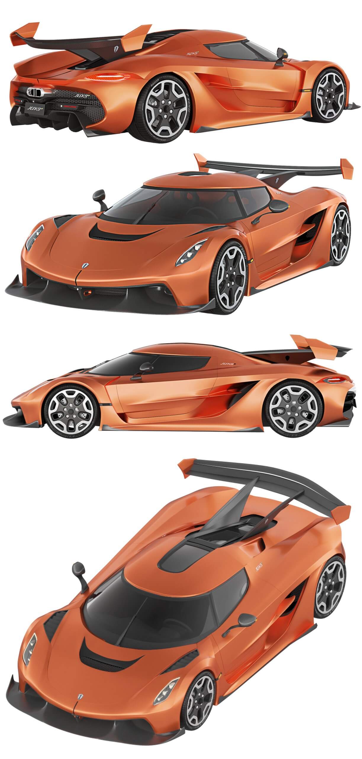 2019科尼赛克Koenigsegg Jesko跑车3D模型（OBJ,FBX,MAX）