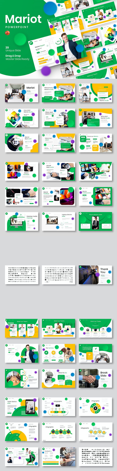 🔴时尚高端清新简约优雅的多用途商务商业powerpoint幻灯片演示模板（pptx）