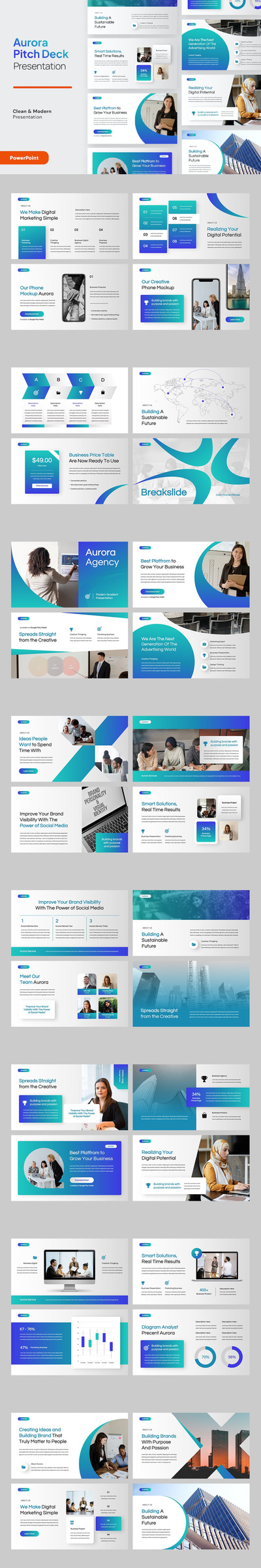 企业/公司业务ppt模板 (PPTX)