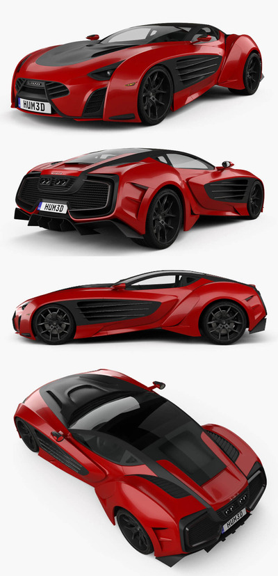 2015 Laraki Epitome跑车3D模型（OBJ,FBX,MAX,C4D,LWO）