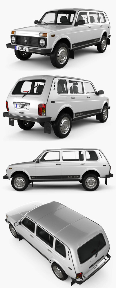 2012 VAZ Lada Niva 4x4 2131越野车3D模型（OBJ,FBX,MAX,C4D,LWO）