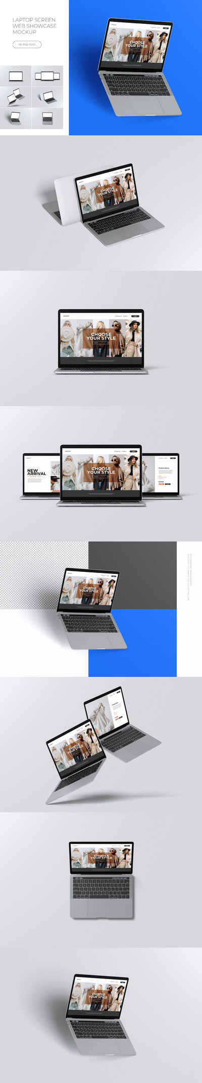 苹果笔记本电脑屏幕样机 (PSD)