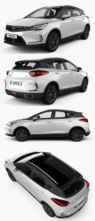 2022吉利帝豪Geely Emgrand GS Dynamic SUV汽车3D模型（OBJ,FBX,MAX,C4D,LWO）