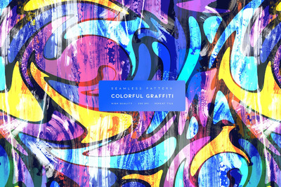 彩色涂鸦背景 (JPG)