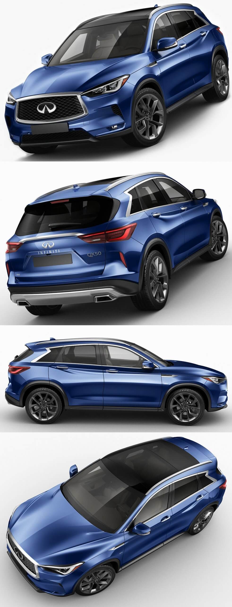 2019英菲尼迪Infiniti QX50 SUV汽车3D模型（OBJ,FBX,MAX）