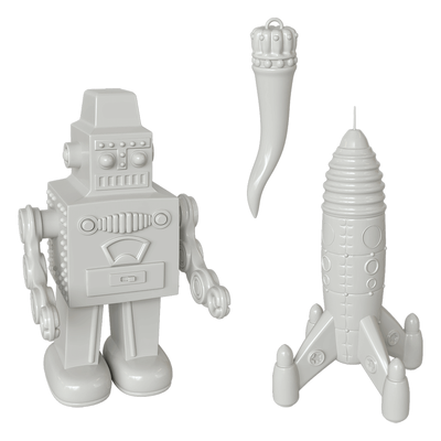 SELETTI Memorabilia 1系列陶瓷火箭 机器人 辣椒 创意家居摆件3D模型（OBJ,FBX,MAX）