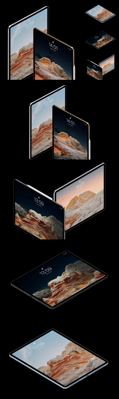iPad Pro平板电脑样机集 (PSD)